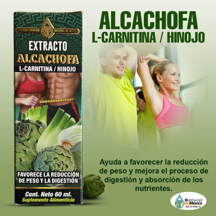 Alcachofa L-Carnitina/Hinojo Extracto 60 ml. Suplemento Alimenticio Líquido
