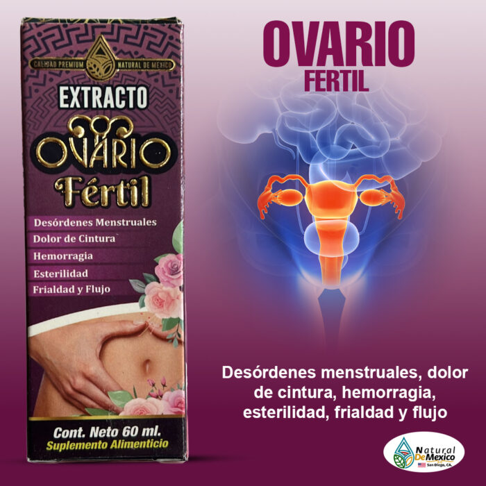 Ovario Fértil Extracto 60 ml. Suplemento Alimenticio Líquido