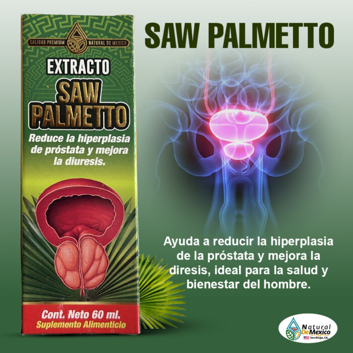 Saw Palmetto Extracto 60 ml. Suplemento Alimenticio Líquido