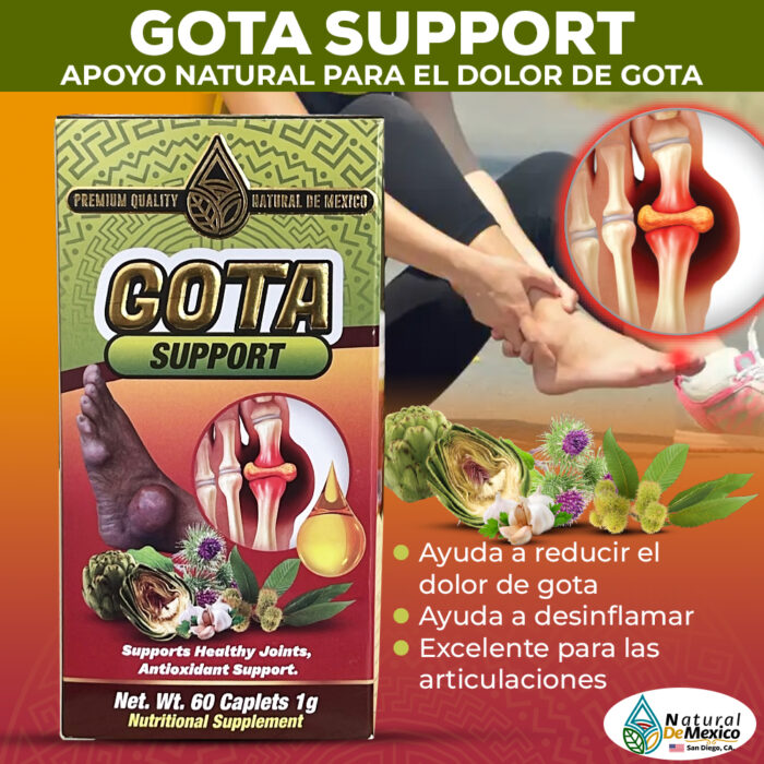 Gota Support Suplemento Alimenticio 60 Caplets 1g. Calidad Premium