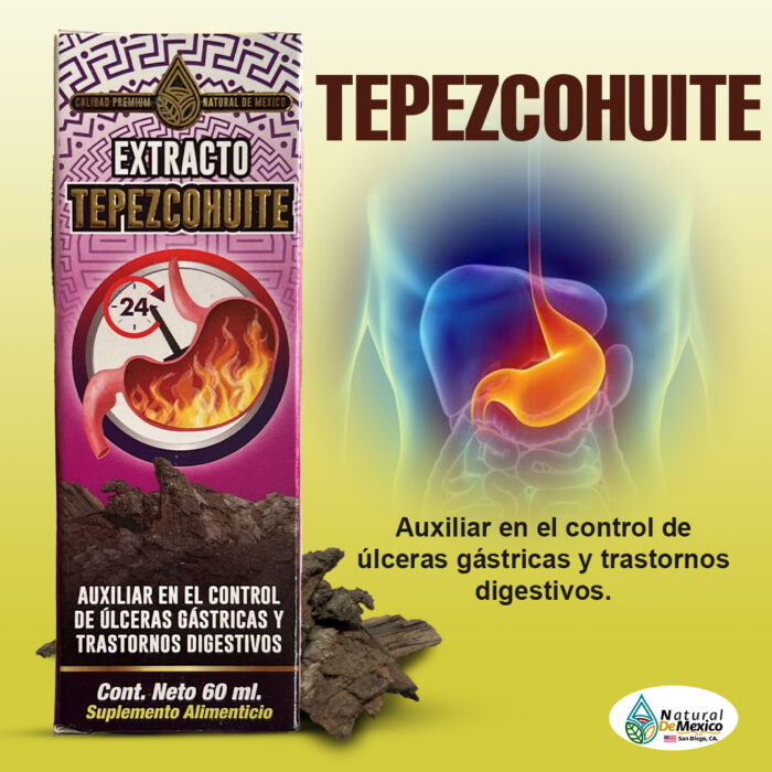 Tepezcohuite Extracto 60 ml. Suplemento Alimenticio Líquido